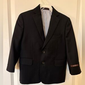 NWOT Hickey Freeman Navy Blue Boys size 4 Wool Sport Coat Jacket Blazer